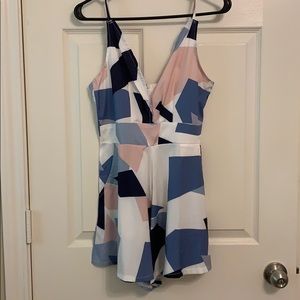Geometric Print Romper